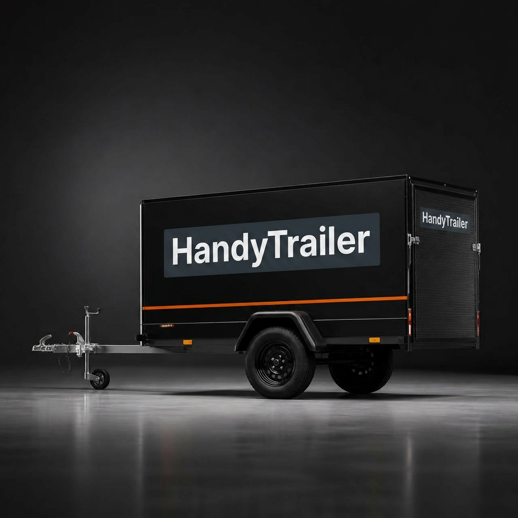 Belægningstrailer med HandyTrailer-branding